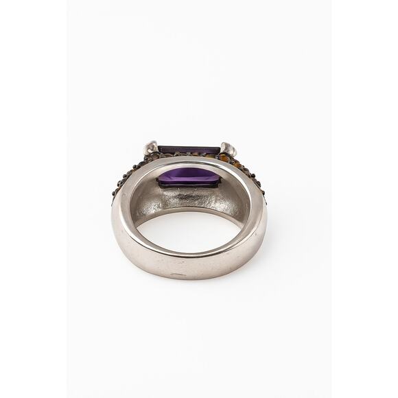 Sterling Silver Amethyst Ring Size 6 – .925 Purple Gemstone, 0.28 oz - Picture 2 of 11